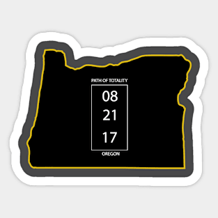 Oregon Solar Eclipse Sticker